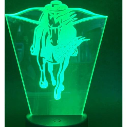 Nursery Table Lamp 3D LED Night Light Baby Room Unicorn Acrylic Nightlight Bedside Kids Child Gift Color Change Atmosphere Decor