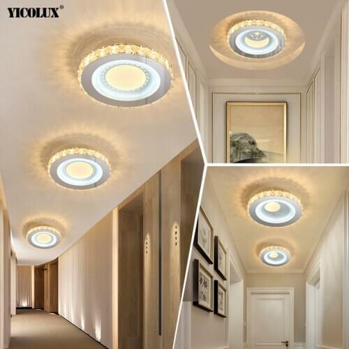 Nordic New Round LED Ceiling Lights Three-layer Lighting Luminaire For Living Room Bedroom Corridor Aisle Porch Lamps AC 90-260V