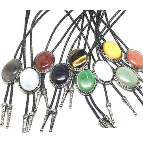 New Arrival Bolo Necklace Royal Rhinestone Bolo Tie Cowboy Style Ties for Men & Women Genuine Leather Neck Tie Drop Shipping