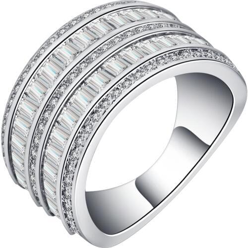 Newest Jewelry Amazing Micro Pave Cubic Zirconia Rings For Women Unique CZ Big Engagement Rings Jewelry For Sale Fashion Anillos