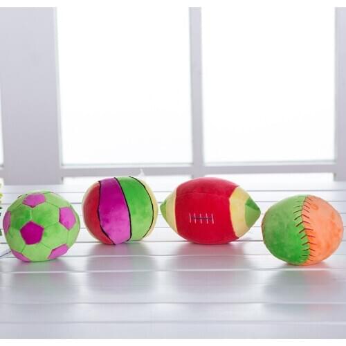 Stuffed Plush Toy baby Kids Colorful Ball Ring Rattle 0-1 year Football / Basketball / Soccer / Baseball