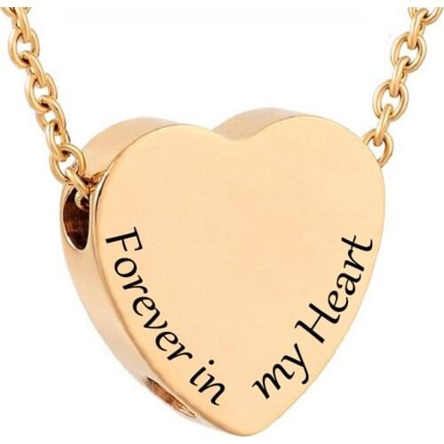 Urn Necklace for Ash Heart Stainless Steel Cremation Jewelry Hold Loved Ones Ashes Keepsake Cremation Openable Memorial Necklace