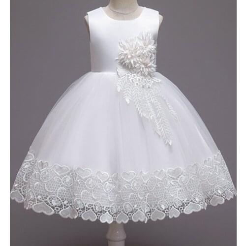 Flower Vintage Embroidery Baby Girls Dress Opening Ceremony Clothing Tutu Party Elegant Wear Girls Princess Dress Kids Vestidos