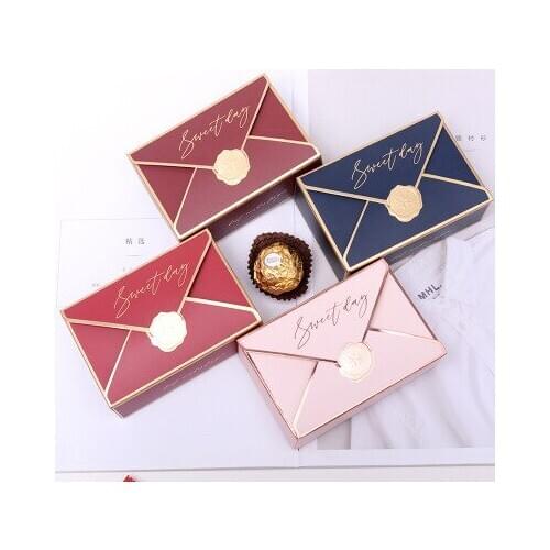 Envelope Shape Candy Boxes Gift Bag Wedding Gift Box Favors Birthday Party Christmas Jelwery Package Decoration
