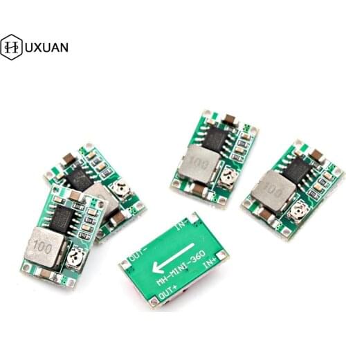 5 pcs RC Airplane Module Mini 360 DC-DC Buck Converter Step Down Module 4.75V-23V to 1V-17V 18 * 12mm Mini360 New LM2596