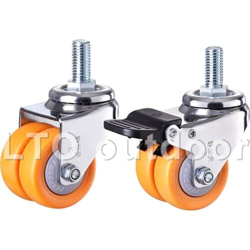 1.5/2Inch Heavy Double Row Wheel Industrial Wheel Nylon Wheel Universal Caster Furniture Caster Home Accessories