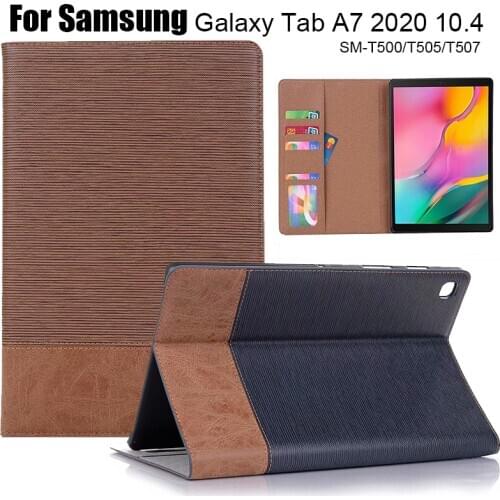 PU Leather Case Cover for Samsung Galaxy Tab A7 Case 2020 SM-T500 T505 T507 Funda For Samsung Galaxy Tab A7 2020 10.4" SM-T500