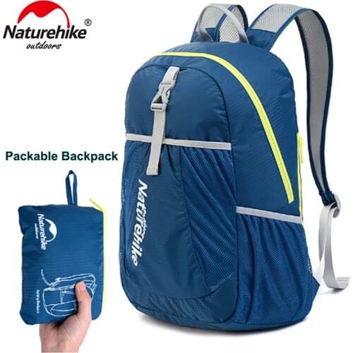 NatureHike Outdoor Ultralight Packable Backpack Water Resistant Durable Folding Travel Bag Hiking Camping Cycling Daypack 22L