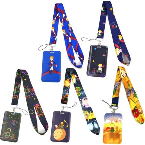 Little Prince Creative Lanyard Card Holder Student Hanging Neck Phone Lanyard Badge Subway Access Holder Accessories
