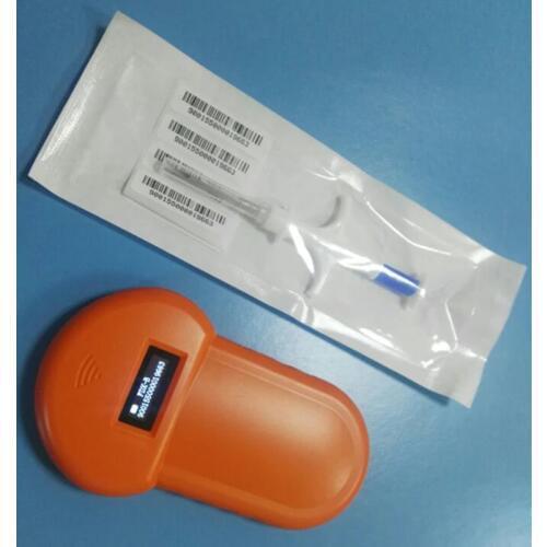 ISO11785/84 FDX-B Pet Microchip Scanner, Animal RFID Tag Reader dog reader Low Frequency Handheld RFID Reader with 1 transpoder