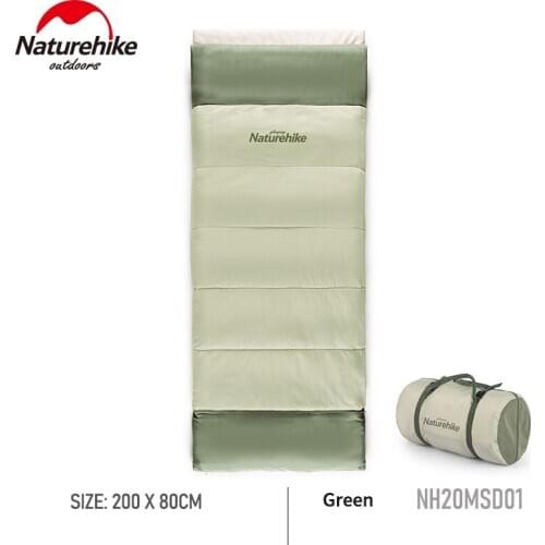 Naturehike Outdoor Down Cotton Sleeping Bag 8~-5℃ Spliceable 3Seasons Sheet Sleeping Ultralight Envelope Sleeping Bag Soft Shawl