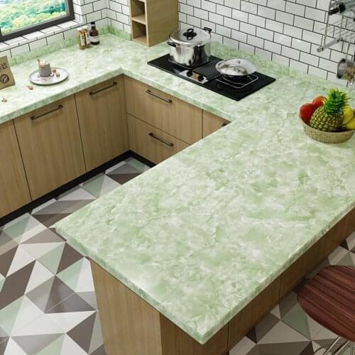Waterproof Oil Proof Kitchen Countertop Stickers Tile Peel and Stick Aluminum Foil Table Sticker Cabinet Cozinha Wallpapers P102