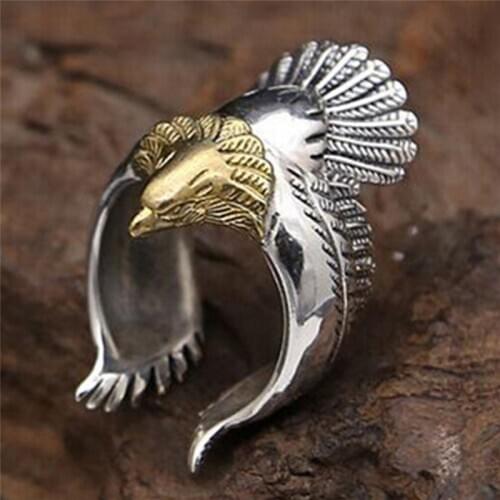 1 Pcs Stainless Steel Biker Eagle Ring Mans USA Free Animal Unique Jewelry Color Unisex Party Jewelry