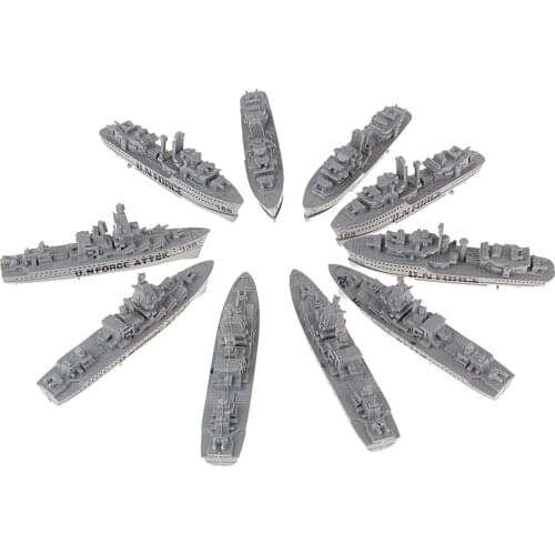 10pcs Mini Warship Carrier Model Hobbies DIY Kids Toys Home Desktop Decoration Ornaments Collection Gifts