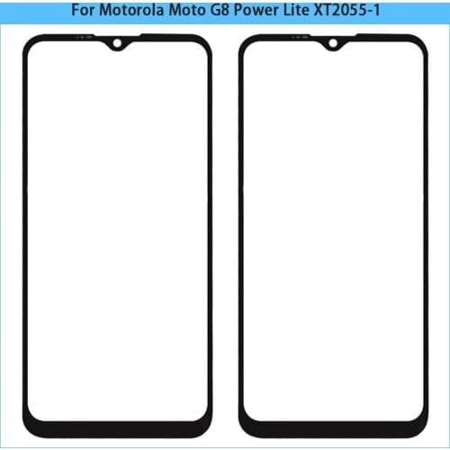 10Pcs New Outer Glass Panel For Motorola Moto G8 Power Lite XT2055-1 XT2055-2 6.5” Touch Screen Front Glass Lens Replacement