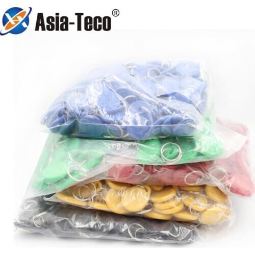 100pcs/lot TK4100 125khz RFID Keychain Stickers Card Tag Key ID Keyfob Door Entry Access Control KeyChain Token