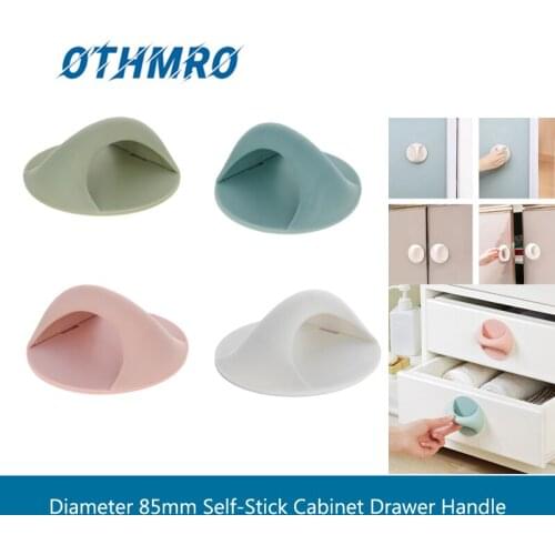 2/4/5pcs Self-Stick Instant Cabinet Drawer Handle Diameter 85mm Thickness 25mm Household Hardware High Quality Other Handle