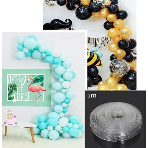 5M/lot Ballons Accessories Balloon Chain 160Holes Wedding Birthday Balloons Backdrop Decor Accessories Seal Accessories Pump