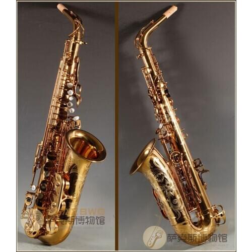 Top France Rollinsax Q3 Alto E Flat Saxophone Brass Instruments Body Gold Lacquer for Adult Alto Saxophone with Leather Case