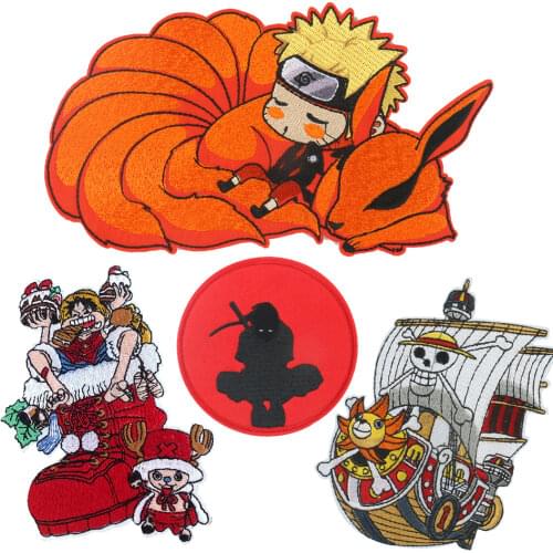 Anime Cartoon Fox Ninja Samurai Embroidery Iron on Patch DIY Costume Bag Hat Halloween Decor Applique Sewing Supplies Accessory