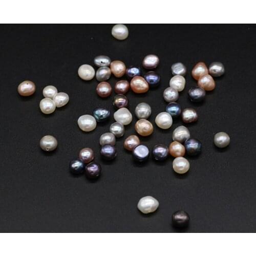 Natural Pearl Beads Punching Hole Freshwater Loose AA Pearl Beads for Making DIY Jewelry Necklace Bracelet 20pcs