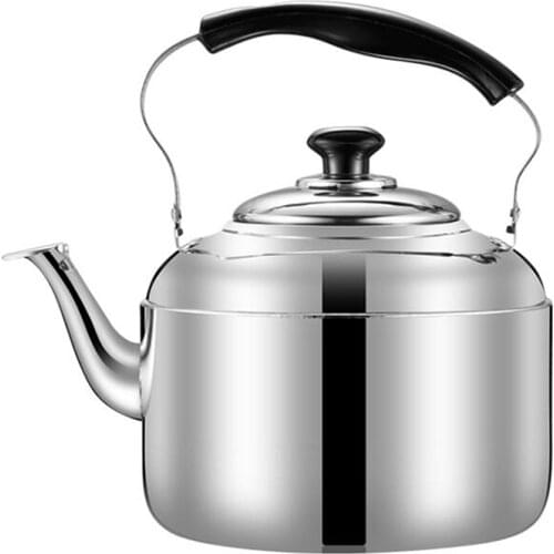Stainless Steel Kettle Whistling Tea Kettle Coffee Kitchen Stovetop Induction for for home kitchen camping picnic 4L 5L 6L