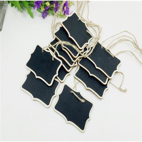 1pcs/lot Vintage 6*8cm Wood Double side Blackboard with Linen Rope Clip Log Note Clip Students' gift school office supplies