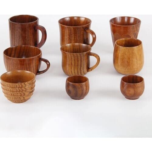 Wooden Big Belly Cups Handmade Natural Spruce Wood Cups Beer Tea Coffee Milk Water Cup Kitchen Bar Drinkware Dropshipping