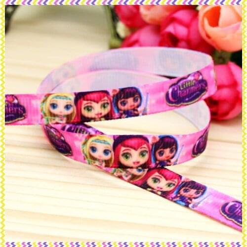 DHK 3/8'' 5yards charmer printed grosgrain ribbon headwear hair bow diy party decoration OEM Wholesale 9mm C1287