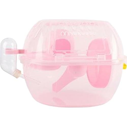 T84E Small Pet Handheld Hamsters Cage Portable Travel Carrier Outdoor Carrying Case with Water Bottle for Parrot