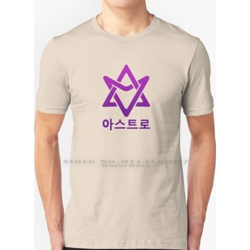 Astro Members K Pop Boyband Logo T - Shirt Design T Shirt 100% Pure Cotton Korean Boy Band Boy Eunwoo Astro Kpop Astro Mj Jinjin