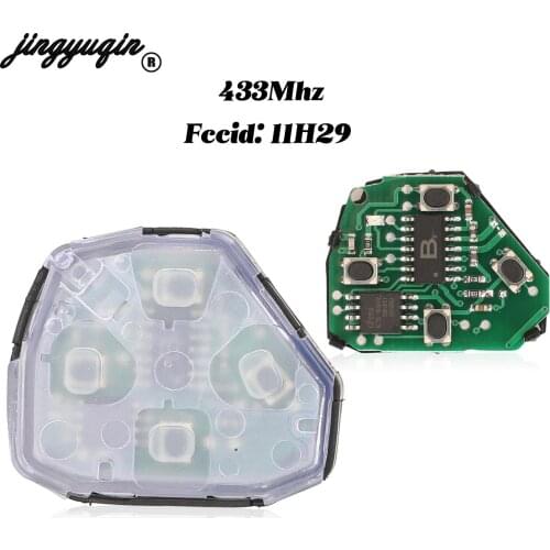 Jingyuqin 2/3/4 Buttons Remote Car Key Rubber Button Pad For Toyota RAV4 Corolla Europe 2006 - 2010 Fob 11H29 433Mhz