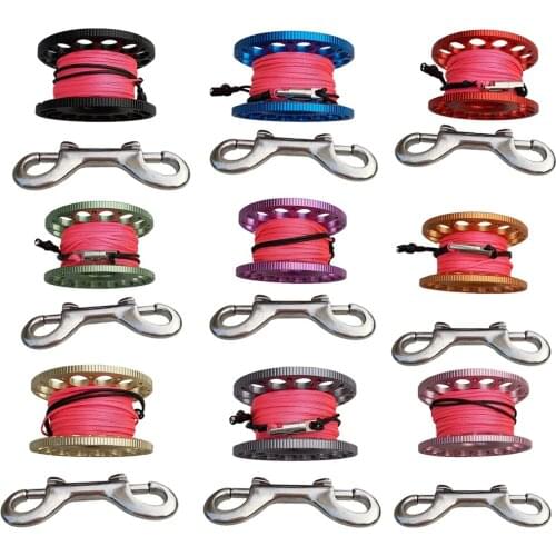 Compact Scuba Diving Dive Finger Spool Reel with 98Ft Line