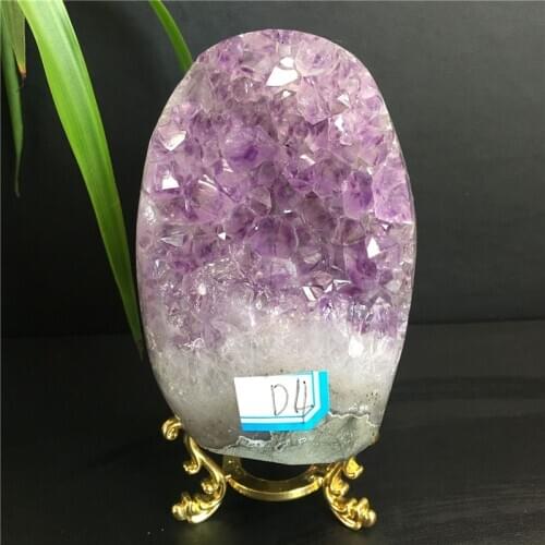 TOP Natural Purple Amethyst Cathedral Quartz Crystal Cluster Mineral Specimen from Brazil