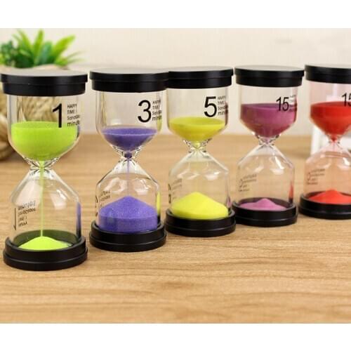 Multiple colour Hourglass 1/3/5/10/15/20 /30 Minutes Timer Minute Sand Watc h Clock Gift Timer Home Decoration Accessories