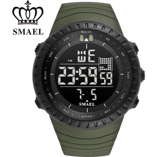 Mens Watches Fashion Sport Digital Watch Men Waterproof Big Dial Sports Style LED Display Military Wristwatch Relogio Masculino
