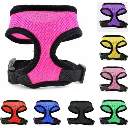 Nylon Dog Harness Leash Breathable Mesh Dog Harness Vest Reflective Tape Adjustable Dog Leash Nylon Vest For Chihuahua