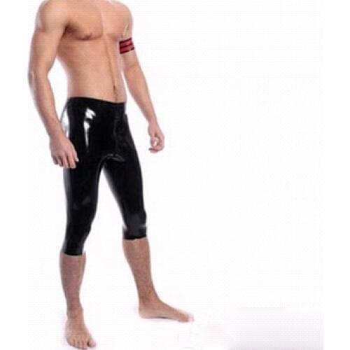 New Fashion 100% Nature Latex Underwear Sexy Black Fetish Rubber Briefs Boxers Pants For Man Plus Size Hot Sale