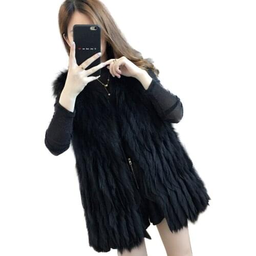 2020 new free shipping FUR real fox fur coat Knitted fox fur coat women natural fox fur vest black color fashion vest