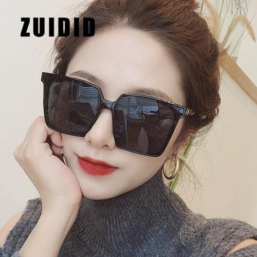 2021 New Vintage Square Sunglasses Women Retro Brand Big Frame Sun Glasses Ladies Fashion Female Eyeglasses Travel Driving