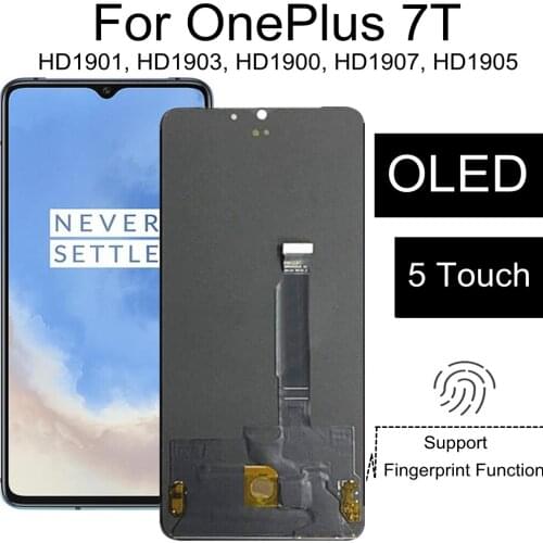 OLED LCD For Oneplus 7T 1+7T HD1901 HD1903 HD1900 HD1907 HD1905 LCD Display Touch Screen Digitizer Assembly Phone Replacement