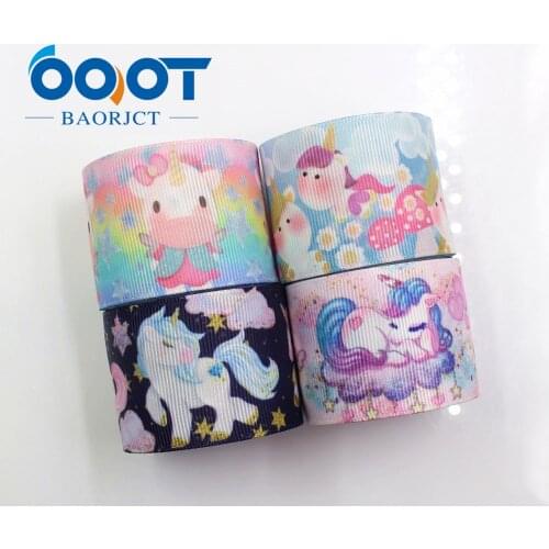 OOOT BAORJCT I-19103-316 38mm 10yards Cartoon Ribbons Thermal transfer Printed grosgrain,DIY Gift wrapping Handmade materials