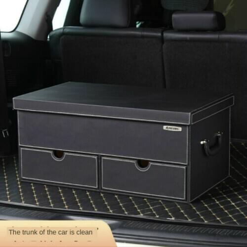 Car Back Organizing Trunk Storage Box Car Trunk Storage Box Multifunctional Car Interior Supplies Shoe Box