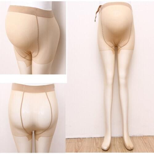 Adjustable High Elastic Pregnant Leggings 15D Summer Maternity Women Pregnancy Pantyhose Ultra Thin Tights Stockings
