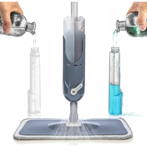 Spray Floor Mop With Reusable Microfiber Pads Washing Flat Mop Home Kitchen Laminate Wood Ceramic Tiles Floor Cleaning Tools