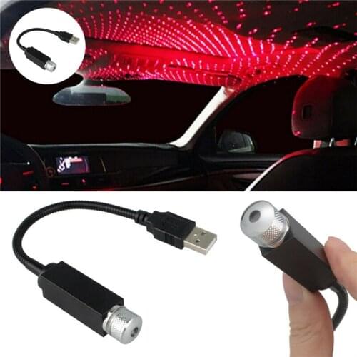 LED Starry Sky Night Light 5V USB Star Galaxy Lamp for Car Roof Interior Atmosphere Ambient Projector