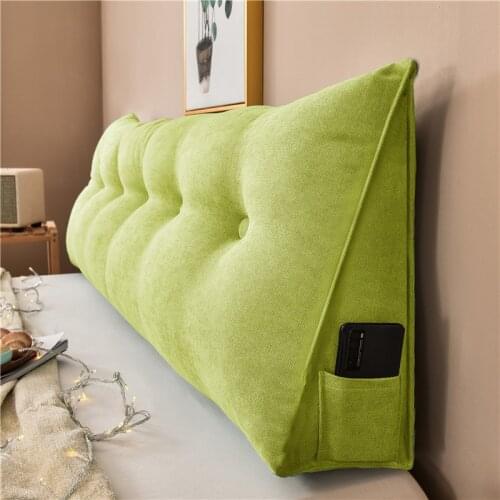 Triangular Bedside Cushion Throw Pillow For Bed Double Backrest Bedroom Tatami Soft Comfortable Bed Pillows Sofa Long Cushion