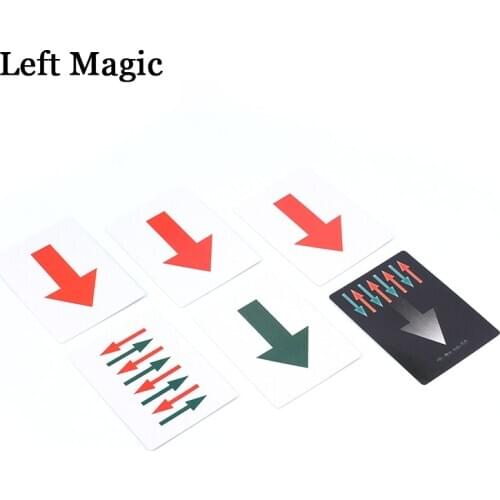Amazing Arrow Card Set Magic Tricks Card Arrow Change Close Up Magic Gimmick Props Classic Toys Accessories Comedy