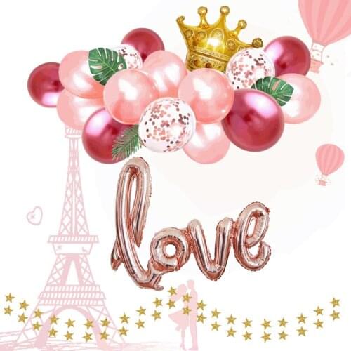 LOVE Letter latex Foil balloon Wedding Decoration Ballon Valentines Day And Anniversary Wedding Birthday Party Supplies