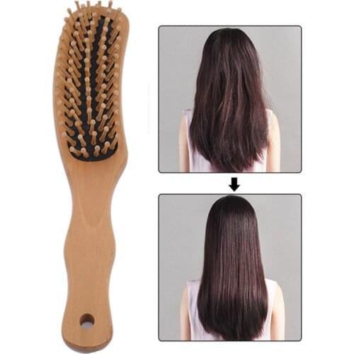 High Quality Hair Comb Bamboo Airbag Massage Comb Carbonized Solid Wood Bamboo Cushion Anti-static Hair Brush Combs Travel